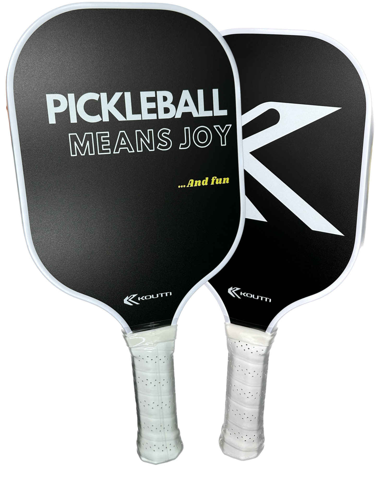 KOUTTI Pickleball Paddles Set of 2 Carbon Fiber Pickleball Paddle with 4 pickleballs and Bag